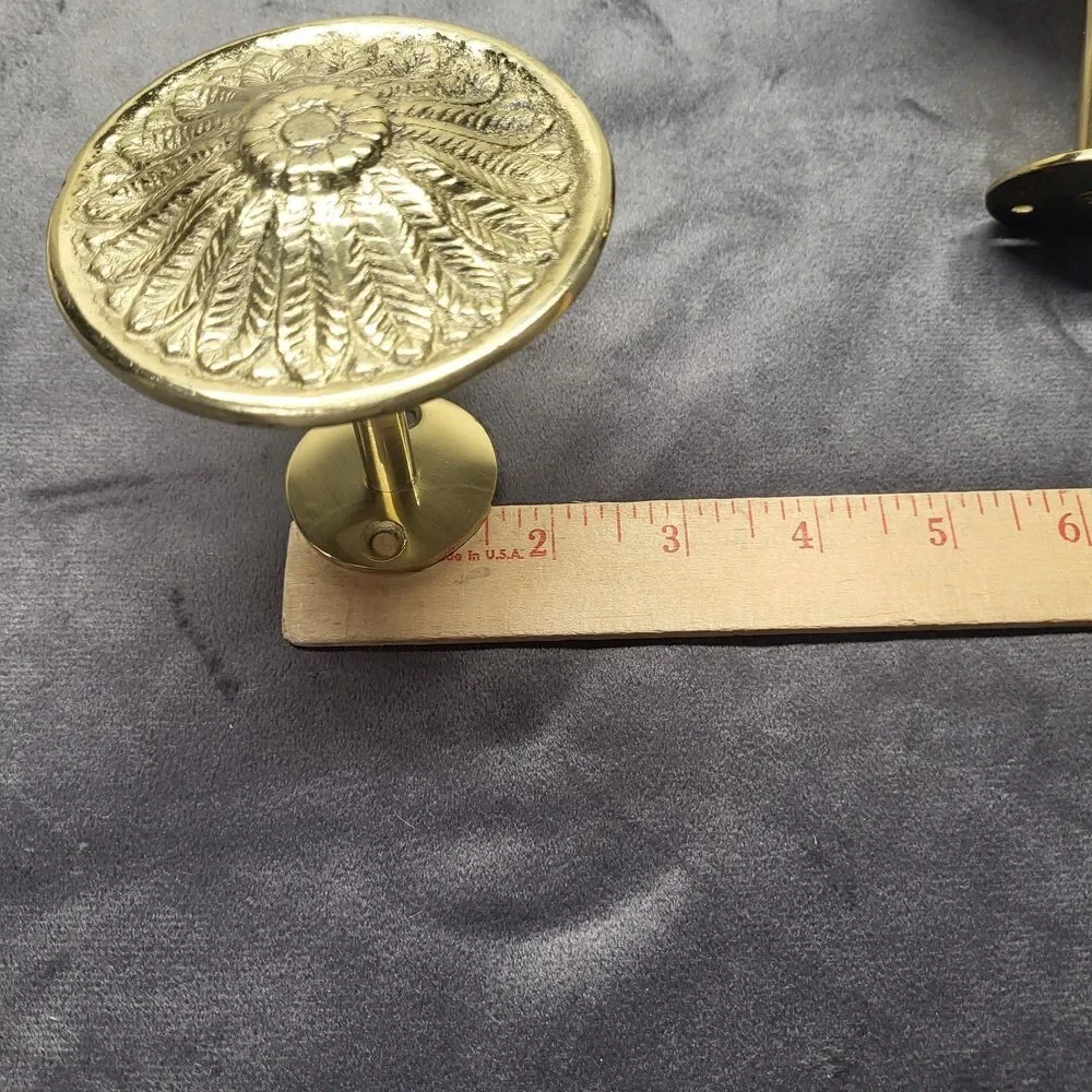 The Bombay Company Vintage Brass Curtain Tie Back Set Adam Tie Back Medallion